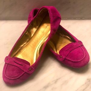 BCBGeneration Magenta Suede Flats